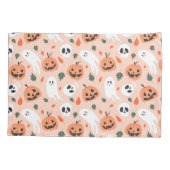 Schattigee Jack-O-Lantern & Ghost Pattern Kussensloop (Achterkant)