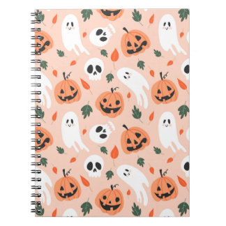Schattigee Jack-O-Lantern & Ghost Pattern Notitieboek