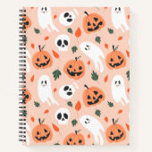 Schattigee Jack-O-Lantern & Ghost Pattern Notitieboek (Voorkant)