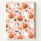 Schattigee Jack-O-Lantern & Ghost Pattern Notitieboek (Achterkant)