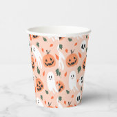 Schattigee Jack-O-Lantern & Ghost Pattern Papieren Bekers (Rechts)
