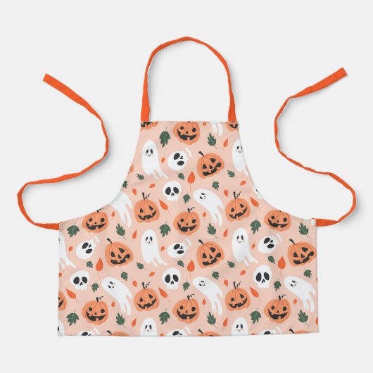 Schattigee Jack-O-Lantern & Ghost Pattern Schort (Voorkant)