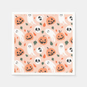Schattigee Jack-O-Lantern & Ghost Pattern Servet (Voorkant)