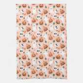 Schattigee Jack-O-Lantern & Ghost Pattern Theedoek (Verticaal)