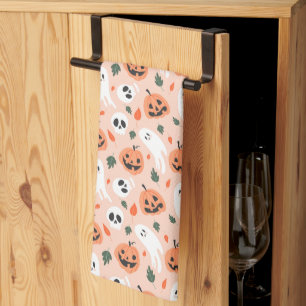 Schattigee Jack-O-Lantern & Ghost Pattern Theedoek