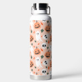 Schattigee Jack-O-Lantern & Ghost Pattern Waterfles (Achterkant)