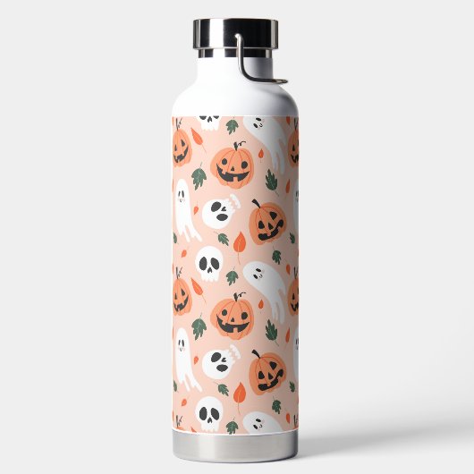 Schattigee Jack-O-Lantern & Ghost Pattern Waterfles (Links)