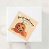 Schattigee Jack-o-Lantern Halloween Bedankjes Labels (In situ)