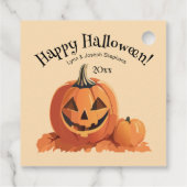 Schattigee Jack-o-Lantern Halloween Bedankjes Labels (Achterkant)