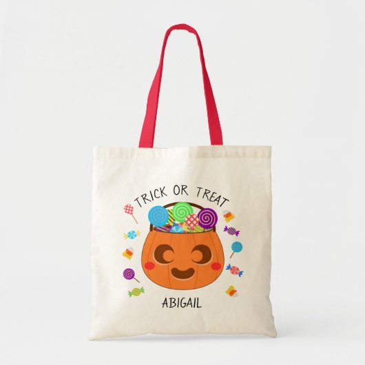 Schattigee Jack o Lantern Halloween Trick or treat Tote Bag (Voorkant)