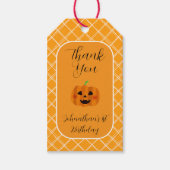 Schattigee Jack O Lantern Halloween verjaardagsfee Cadeaulabel (Voorkant)