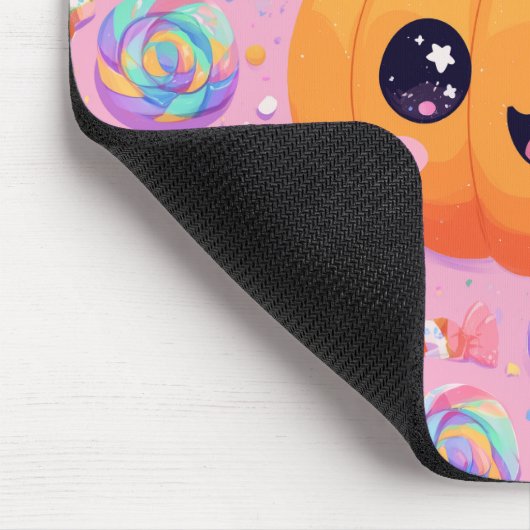Schattigee Jack-o-Lantern met Snoep - Mousepad Muismat (Hoek)