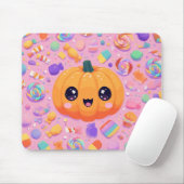Schattigee Jack-o-Lantern met Snoep - Mousepad Muismat (Met muis)