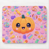 Schattigee Jack-o-Lantern met Snoep - Mousepad Muismat (Voorkant)