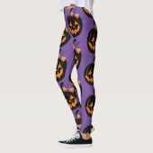 Schattigee Jack O' Lantern Paarse All-Over-Print L Leggings (Links)