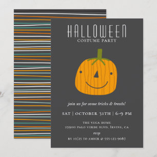 Schattigee Jack O'lantern Halloween Party Kaart