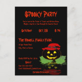 Schattigee Jack O'Lantern kostuum Halloween Party Briefkaart (Voorkant)