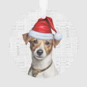 Schattigee Jack Russell Dog Vakantie Kerstfoto Ornament (achterkant)