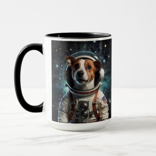 Schattigee Jack Russell Terrier-astronaut Mok (Links)