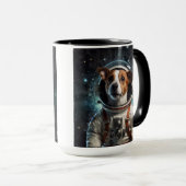 Schattigee Jack Russell Terrier-astronaut Mok (Voorkant rechts)