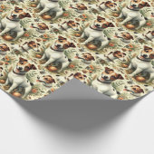 Schattigee Jack Russell Terrier Cadeaupapier (Hoek)