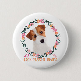 Schattigee Jack Russell Terrier - Jack Russell Mam Ronde Button 5,7 Cm