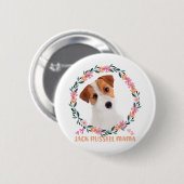 Schattigee Jack Russell Terrier - Jack Russell Mam Ronde Button 5,7 Cm (Voorkant /achterkant)