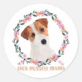 Schattigee Jack Russell Terrier - Jack Russell Mam Ronde Sticker