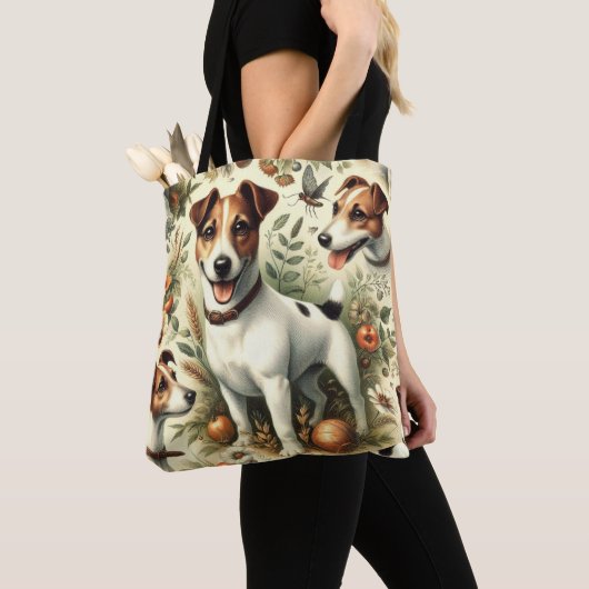 Schattigee Jack Russell Terrier Tote Bag (Dichtbij)