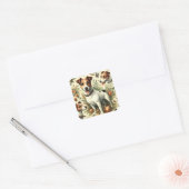 Schattigee  Jack Russell Terrier Vierkante Sticker (Envelop)