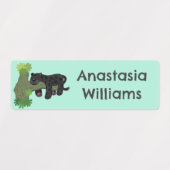 Schattigee Jaguar Black Panther Cat cartoon gepers Labels (Design 1)