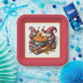 Schattigee Jam maken party gnome Papieren Bordje (Feest)