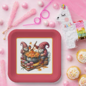 Schattigee Jam maken party gnome Papieren Bordje (Feest)