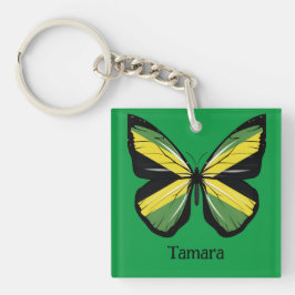 Schattigee Jamaica Butterfly  naam Sleutelhanger
