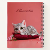 Schattigee Januari Kat met Anjers Notitieboek (Achterkant)
