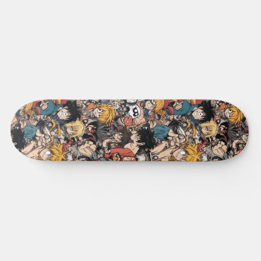 Schattigee Japanse Anime Manga Pattern Skateboard (Horizontaal)