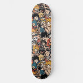 Schattigee Japanse Anime Manga Pattern Skateboard (Voorkant)