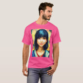Schattigee Japanse anime T-shirt (Voorkant volledig)