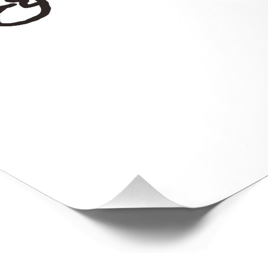 Schattigee japanse kat en sakura met "neko" stempe perfect poster (Hoek)