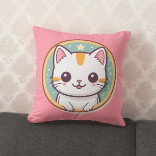 Schattigee japanse kat kawaii kitten kussen