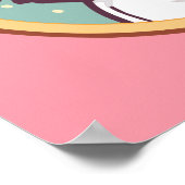 Schattigee japanse kat kawaii kitten poster (Hoek)