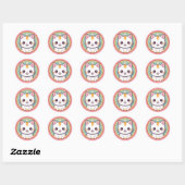 Schattigee japanse kat kawaii kitten ronde sticker (Vel)