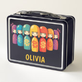 Schattigee Japanse Kokeshi-poppen (Achterkant)