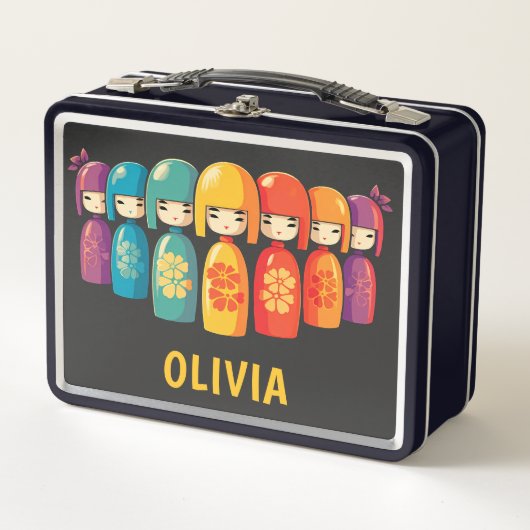 Schattigee Japanse Kokeshi-poppen (Voorkant)