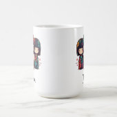 Schattigee Japanse Kokeshi-poppen Koffiemok (Center)