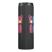 Schattigee Japanse Kokeshi-poppen Thermosbeker (Achterkant)