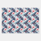 Schattigee japanse patroontegelpartij inpakpapier vel (Voorkant 3)