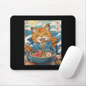 Schattigee Japanse Ramen Cat The Great Wave Muismat (Met muis)
