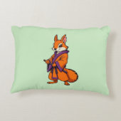 Schattigee japanse samoerai-eekhoorn accent kussen (Achterkant)