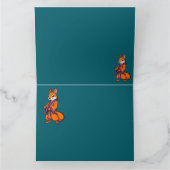 Schattigee japanse samoerai-eekhoorn bedankkaart (Binnen)